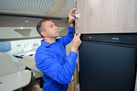 working fitting cupboardsの写真素材