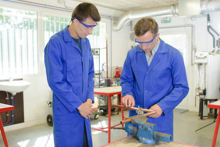 working with steel pipes