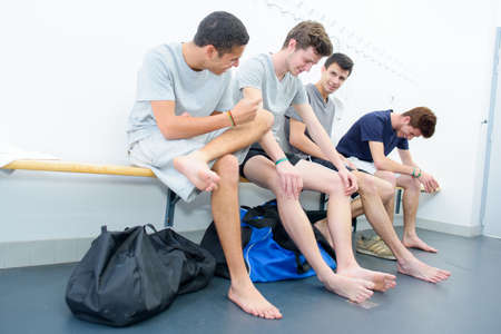 four young menの写真素材