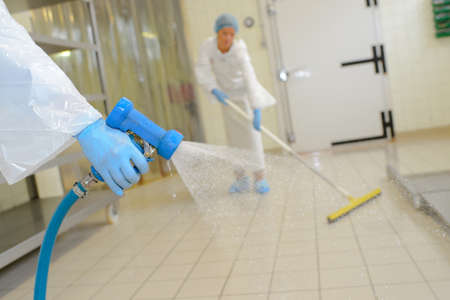 cleaning the areaの写真素材