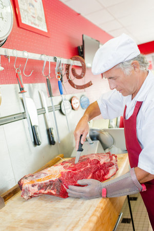 Carefully preparing a cut of beef