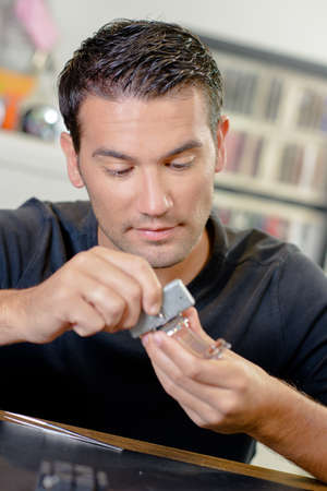 Watch repair manの写真素材