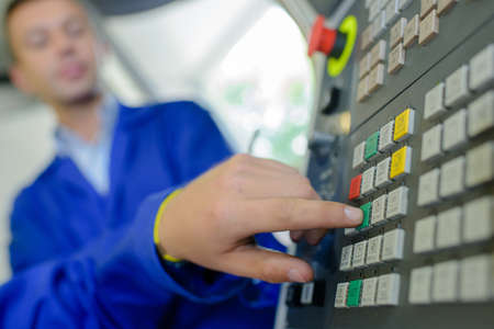 pressing buttonの写真素材