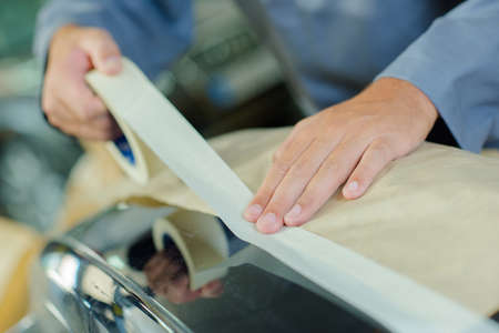 Mechanic masking carの写真素材