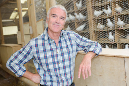 pigeon keeper posing