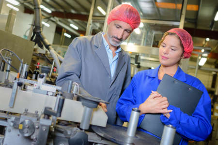 presenting a machineの写真素材