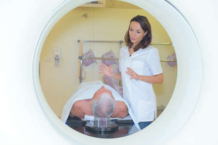 before MRI examinationの写真素材