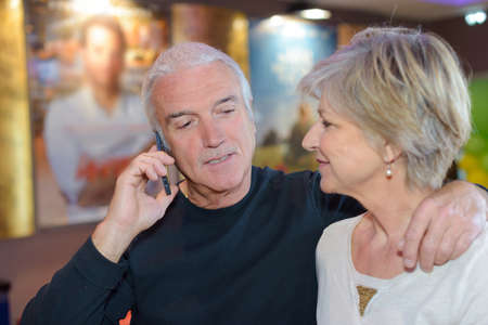 man talking on the cellular phoneの写真素材