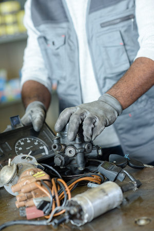 reparation of a gaugeの写真素材