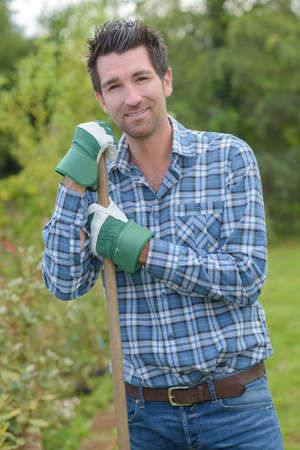 Portrait of male gardenerの写真素材