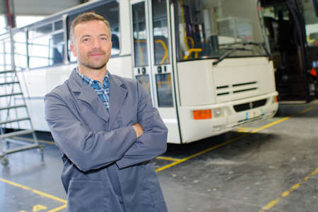 coach mechanic posingの写真素材