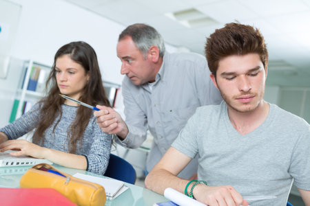 students at the informatics and programming lesson