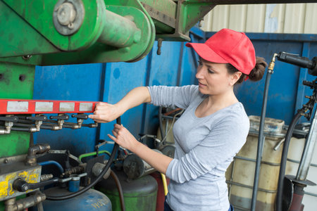portrait of confident female factory worker