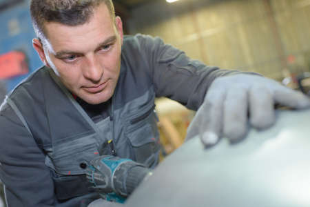 workman on the jobの写真素材