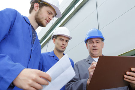 construction site engineer working