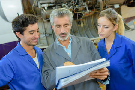 reading the aircraft informationの写真素材