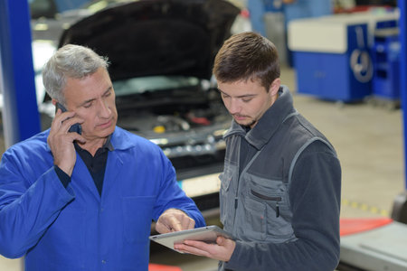 teenager in mechanics apprenticeship