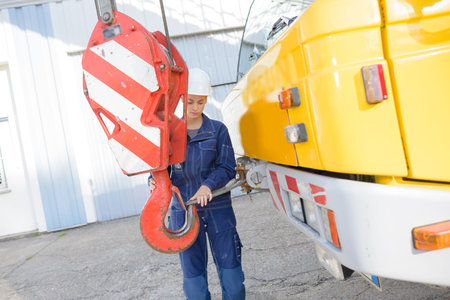 female worker checking on the hook