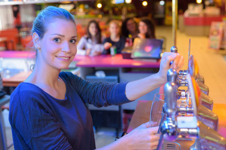 working at the bar