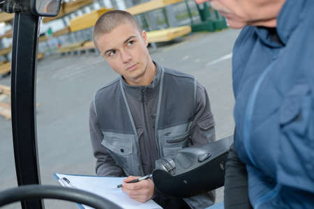 in the receiving dockの写真素材