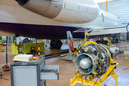 Aircraft hangarの写真素材