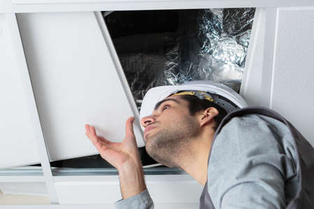 peeping to the ceilingの写真素材