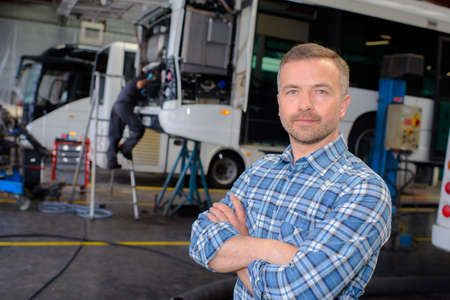 bus garage managerの写真素材