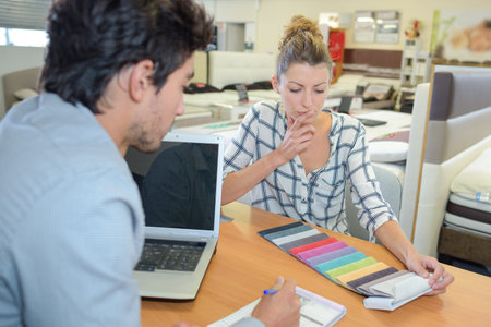 choice of material and colorの写真素材