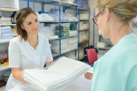 getting fresh beddingの写真素材