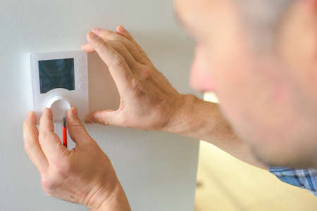 fixing the building heating problemの写真素材