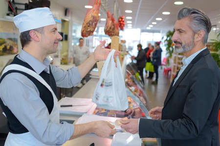 indoor market buyerの写真素材