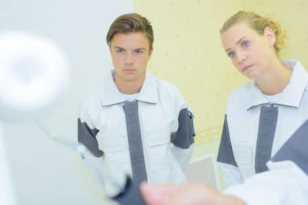 interior decorators listeningの写真素材