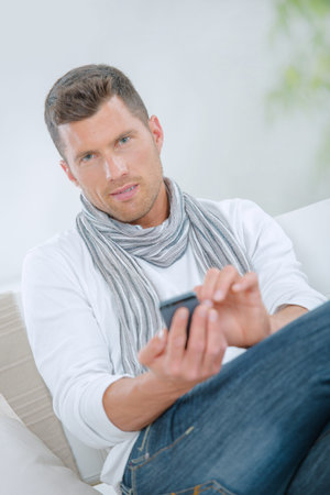 Man using his mobile phone