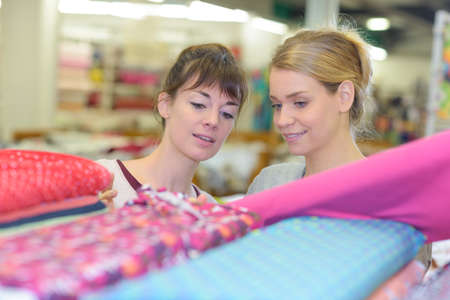 buying some clothの写真素材