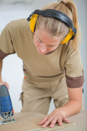 polishing a materialの写真素材