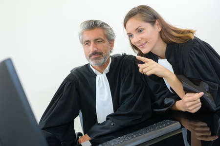 two judges in officeの写真素材