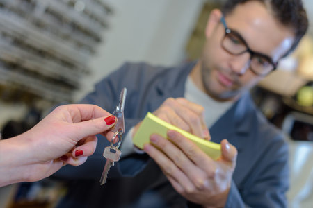 writing the receiptの写真素材