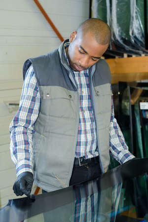 automotive glass reparationの写真素材