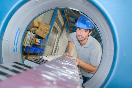 machine package tender at work