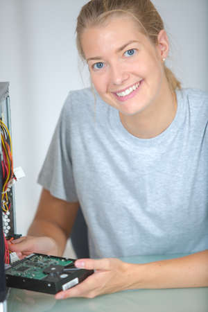 installing the memoryの写真素材