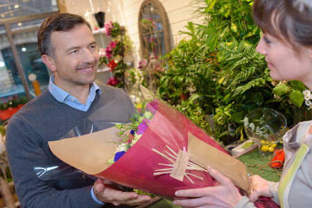 giving the bouquet