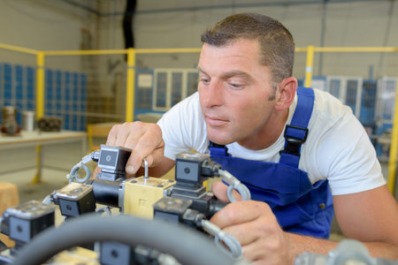 Mechanic using allen key