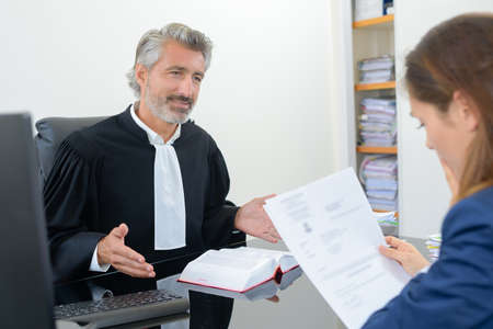 reading the decisionの写真素材