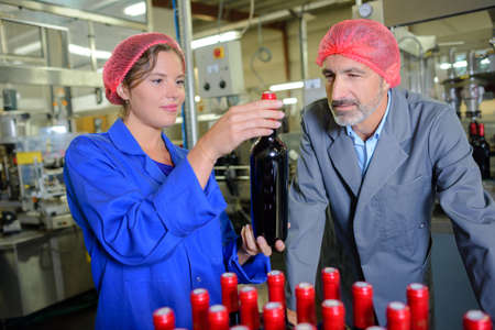 wine bottle factoryの写真素材