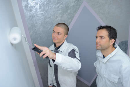 painting the wallの写真素材