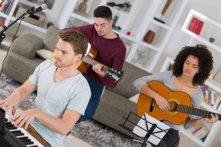 Young band in rehearsal