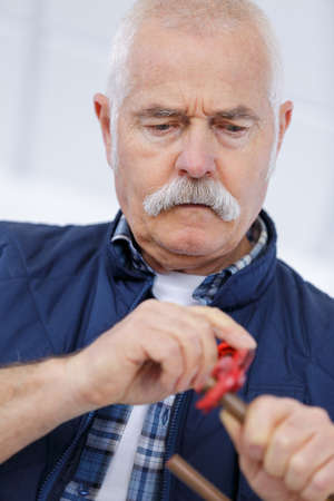 senior craftsmanの写真素材