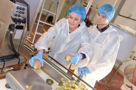 Factory quality control weighing productの写真素材