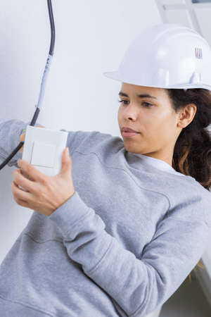 connecting the wiresの写真素材