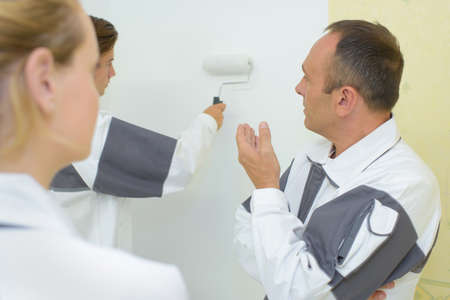 teaching how to use the rollersの写真素材